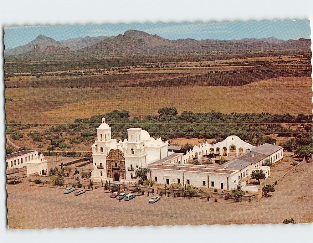 Postcard San Xavier Del Bac Mission Tucson Arizona USA