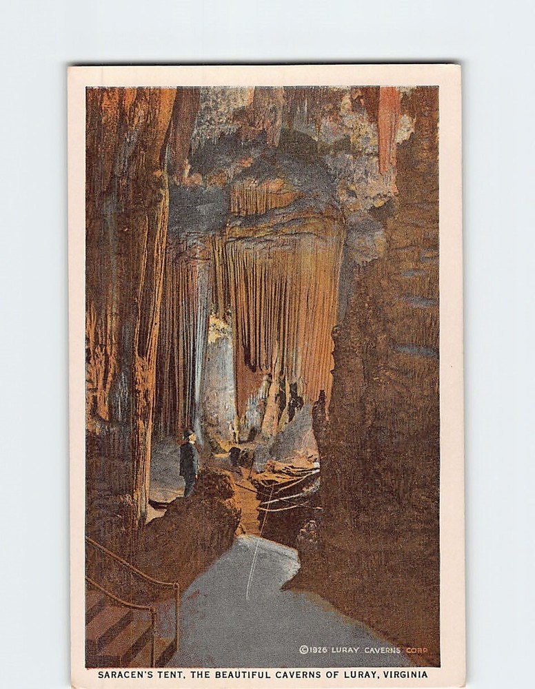 Postcard Saracens Tent The Beautiful Caverns Of Luray Virginia USA