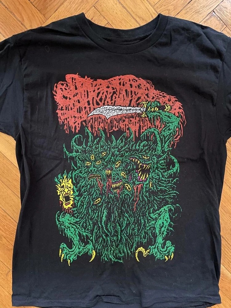 Sanguisugabogg Band 90s Basic Black Graphic T shirt Heavy Cotton NH28627