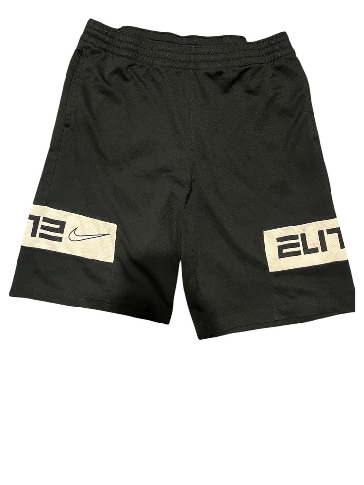 Nike Elite Dri-FIT Standard Fit Boys Black Athletic Shorts XL Polyester