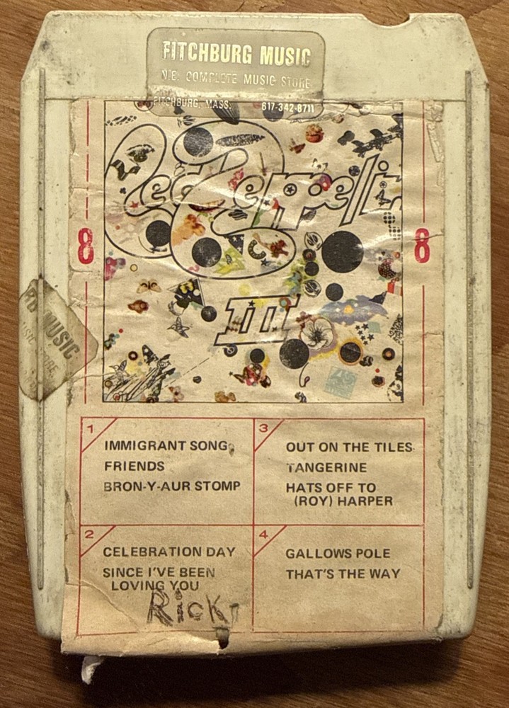 Led Zeppelin- Led Zeppelin III 8-Track Tape Untested Ampex