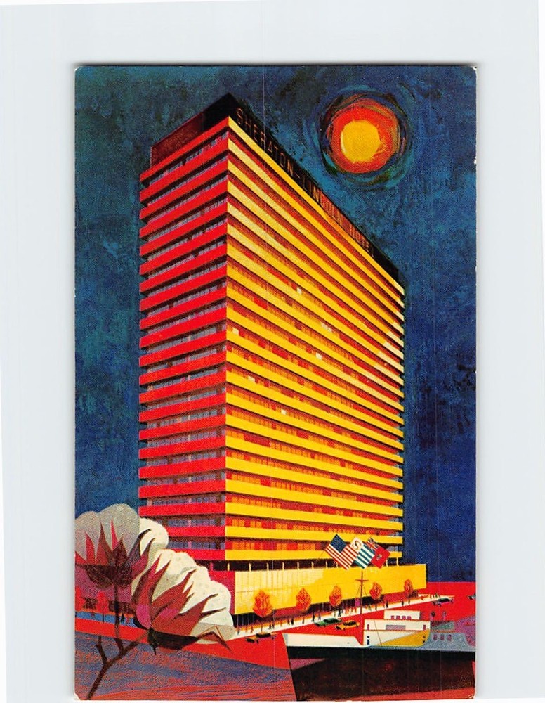 Postcard Sheraton Lincoln Hotel Houston Texas USA
