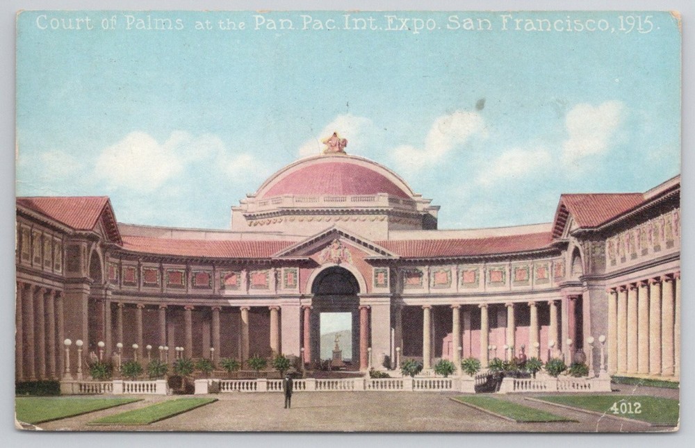 1915 Pan-Pac Expo Court of Palms San Francisco Postcard Mitchell