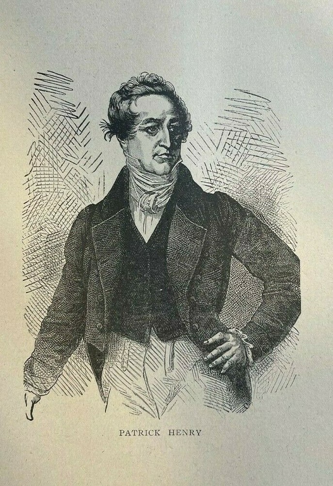 1898 Vintage Illustration Patrick Henry Revolutionary Orator