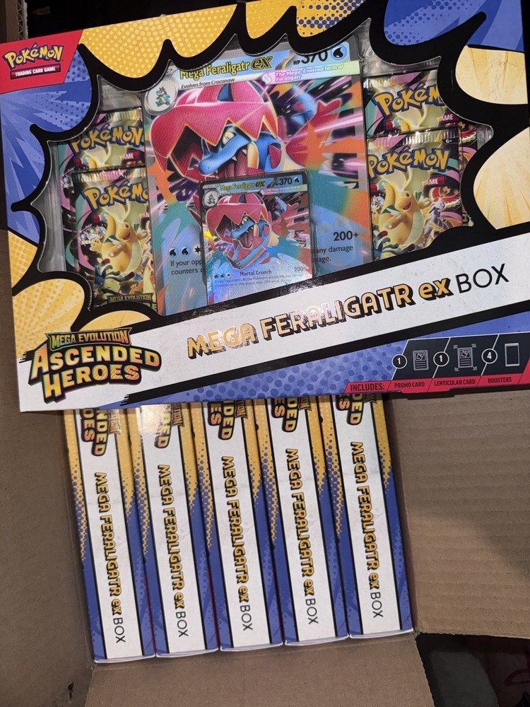 Pokemon TCG: Mega Evolution Ascended Heroes Mega Feraligatr ex Box New & Sealed