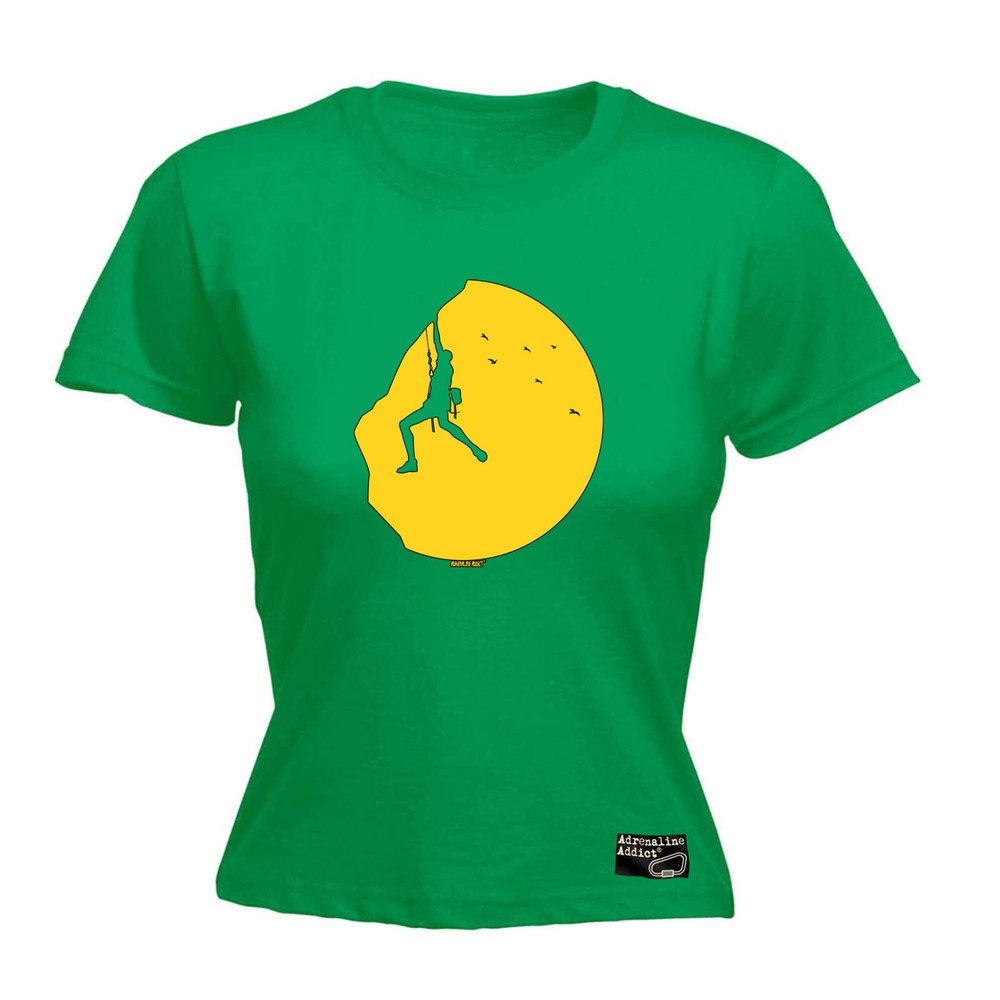 Rock Climbing Aa Sunset - Womens T Shirt Funny T-Shirt Novelty gift tshirt