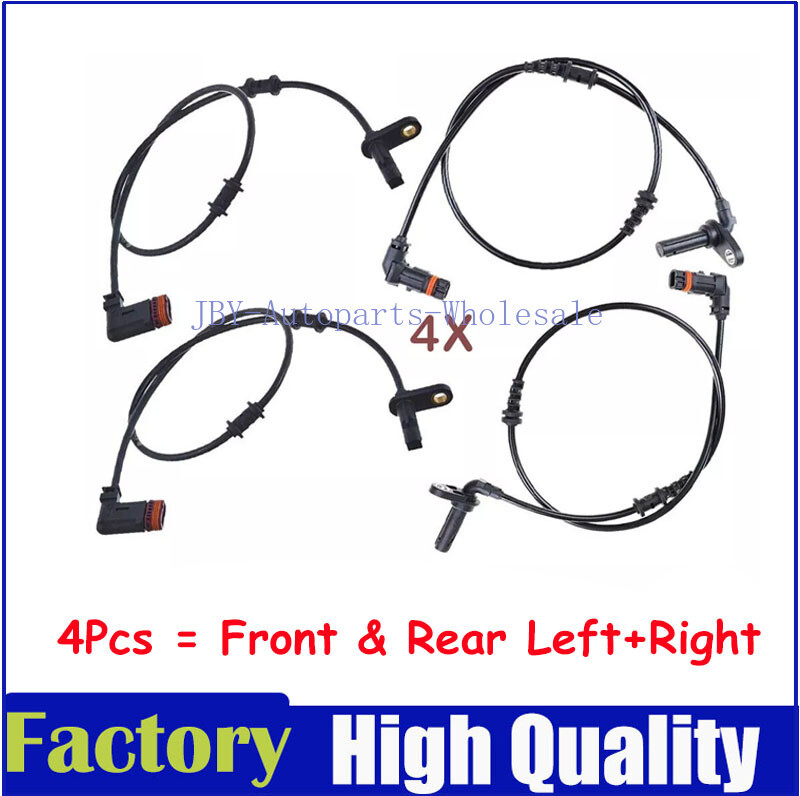 4Pcs FRONT & REAR ABS WHEEL SPEED SENSOR FOR MERCEDES BENZ CLS E-CLASS W212 S212