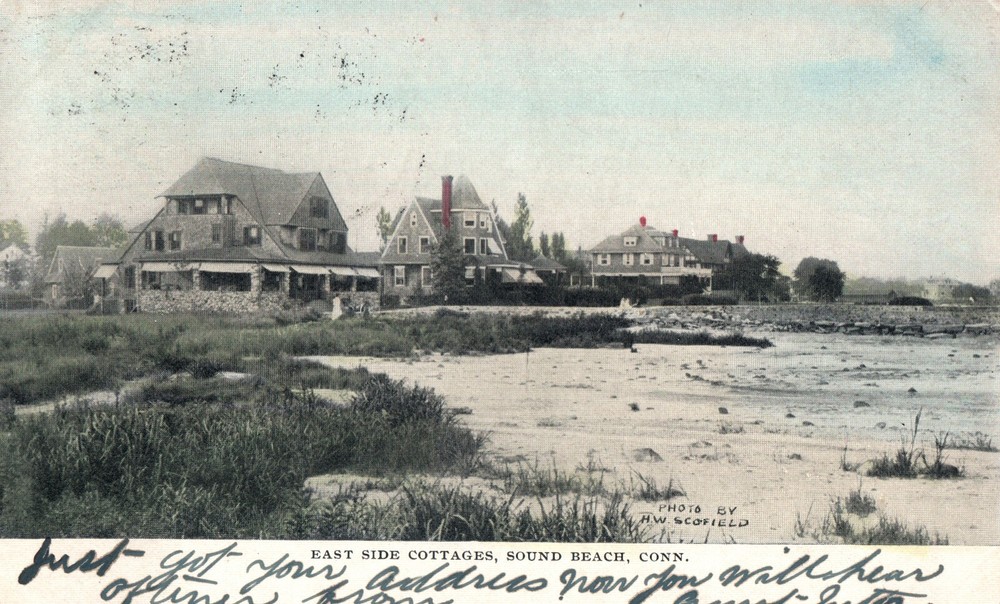 Sound Beach CT Connecticut Beach Cottages Postcard 1908
