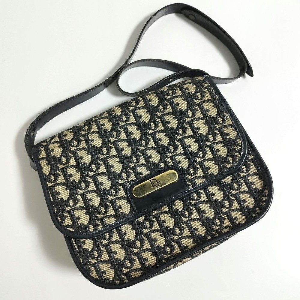Dior Trotter Jacquard Small Crossbody Bag with Logo Plate