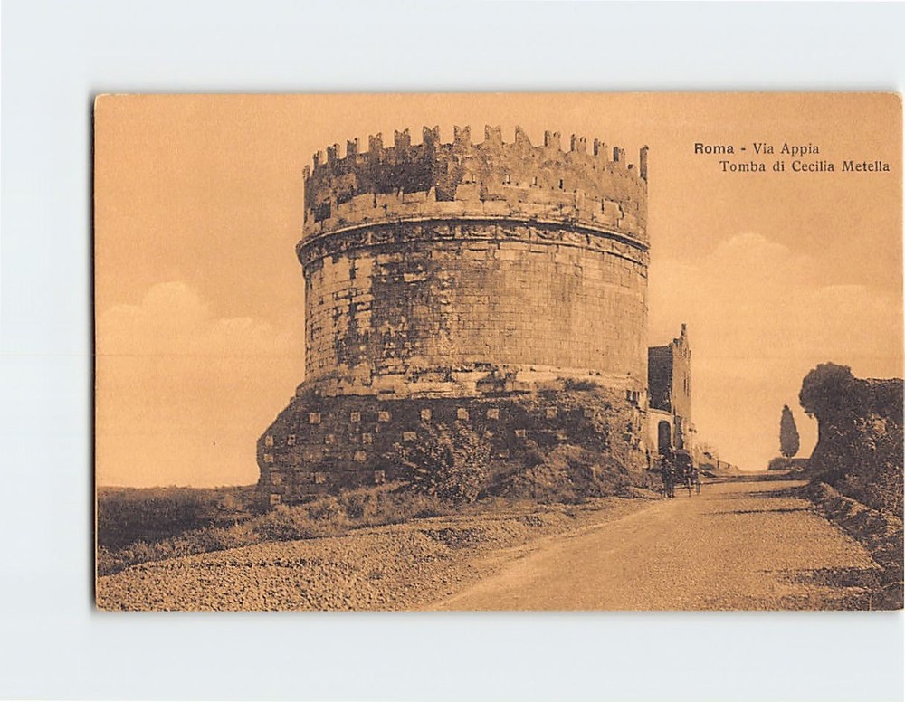 Postcard Tomba di Cecilia Metella Rome Italy