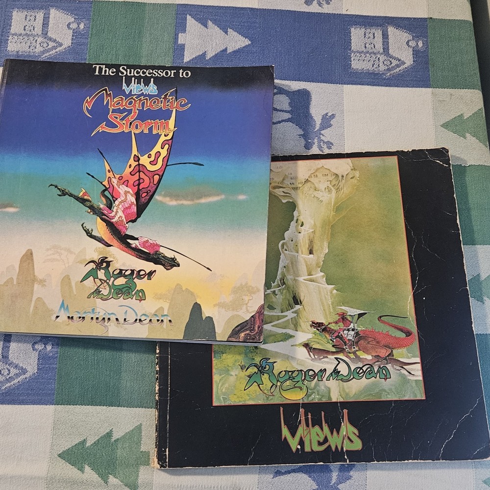 Set of 2 Vintage Roger Dean Views Successor Magnetic Storm PB Art