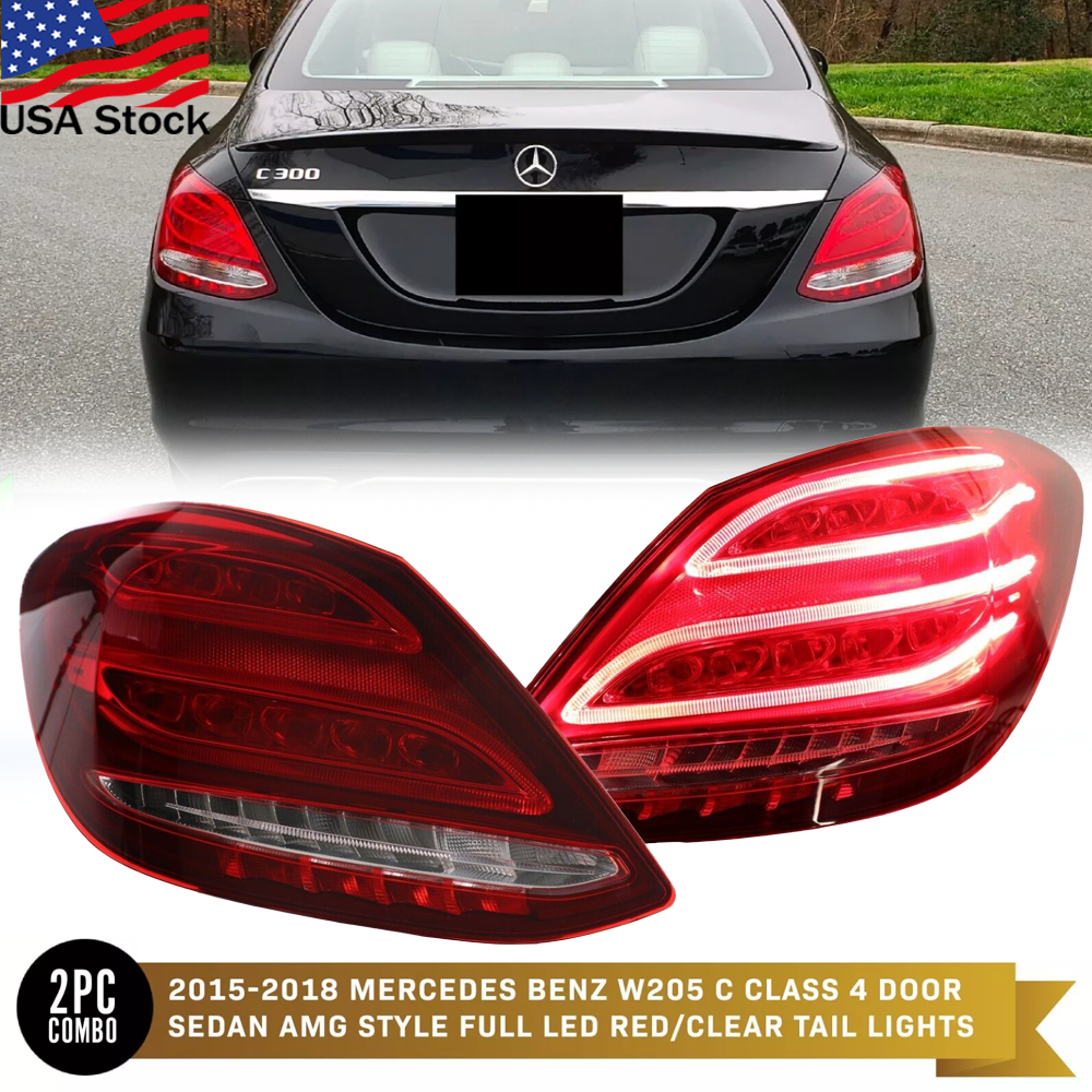 Rear Break lamp LED Tail Light For 2015-18 Mercedes Benz C Class W205 C300 C250