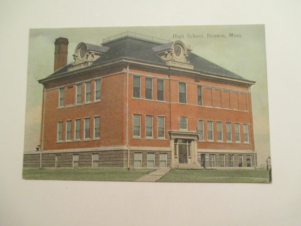 Benson Minnesota Postcard High School 1908 MN