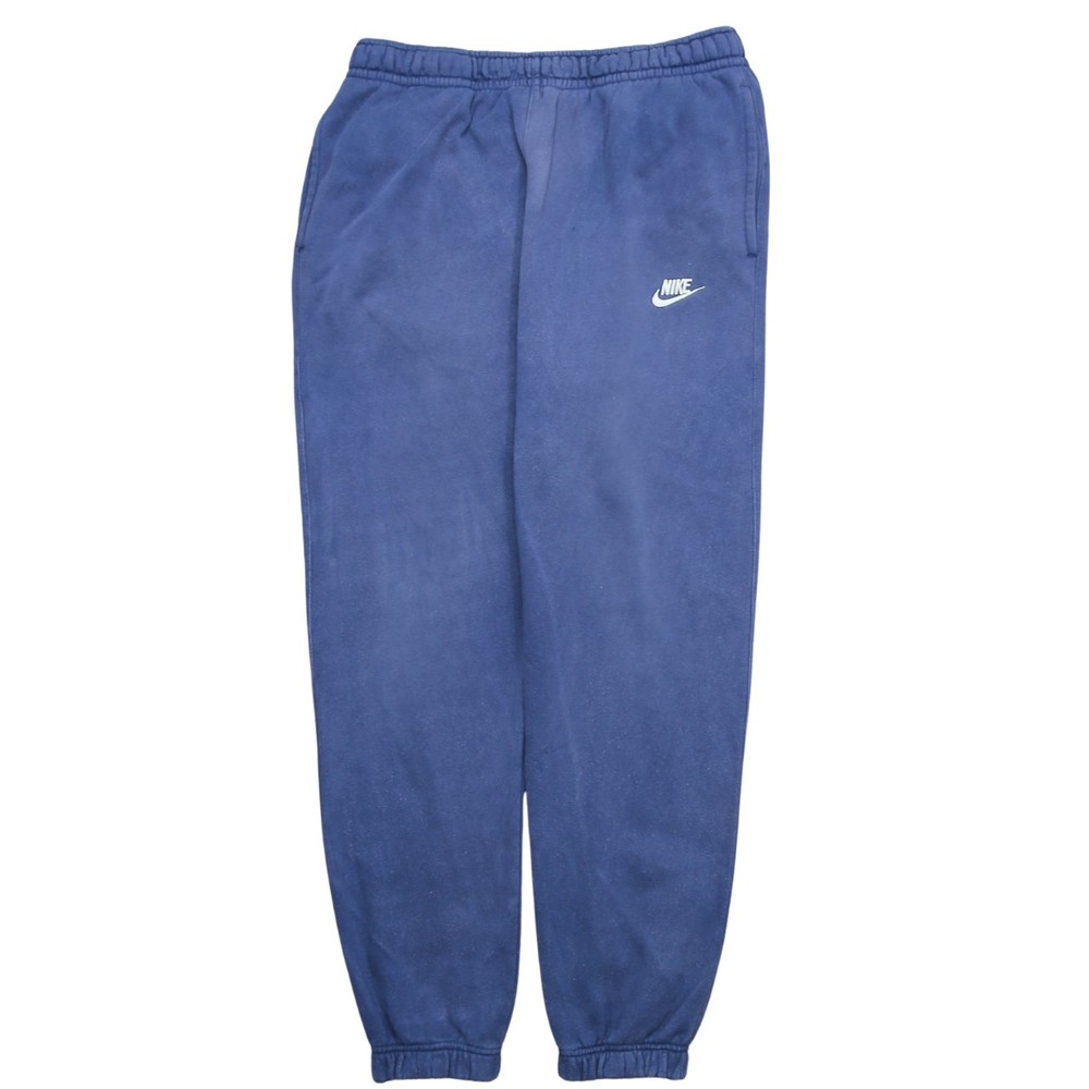 Nike Mens Joggers Navy Blue Fleece Tapered Sweatpants Elastic Waist Drawstring L