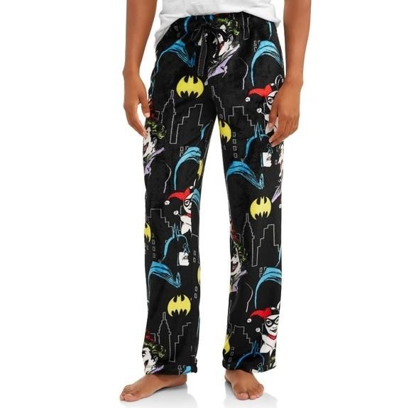 Womens BATMAN Fleece Pajama Lounge Sleep Pajama Pants Size 2X (18W-20W) NWT