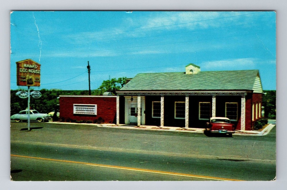 Little Rock AR-Arkansas, Hank's Dog House Dining, Advertising, Vintage Postcard