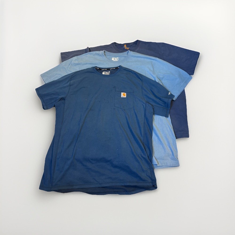 Lot of 3 Carhartt K87 Loose Fit Heavyweight Pocket T-Shirts Mens Size XL