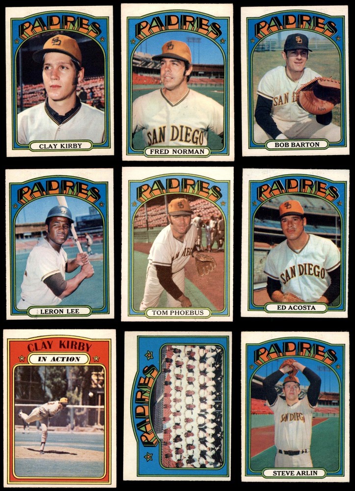 1972 O-Pee-Chee San Diego Padres Near Team Set 5 - EX 6619628 (12 / 20 cards)