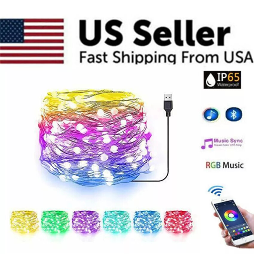 66ft Smart Light Led Twinkle String Waterproof Lamp Indoor Outdoor Xmas Decor