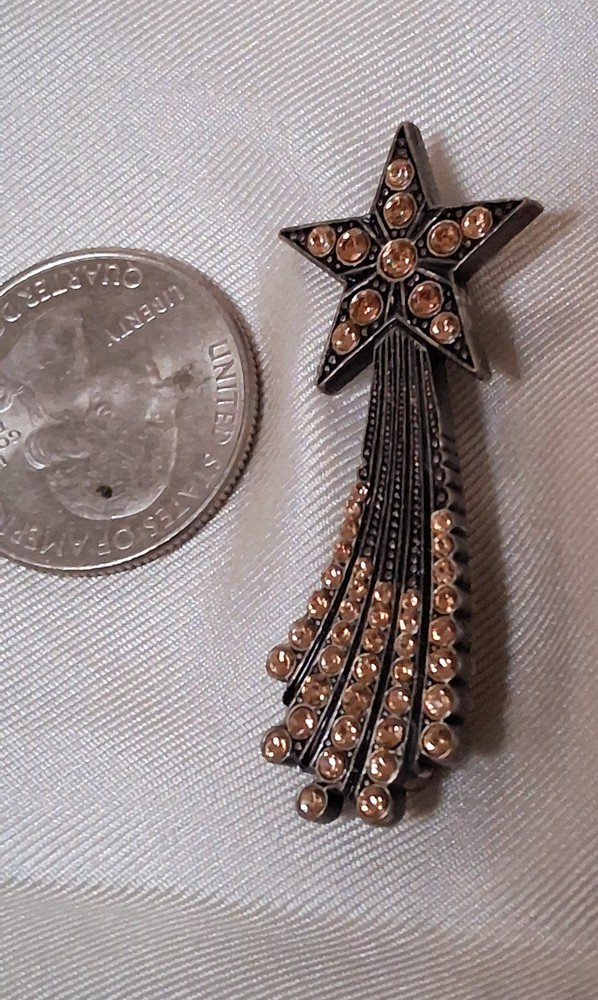 Vintage Catherine Popesco France Crystal Pin, Brooch