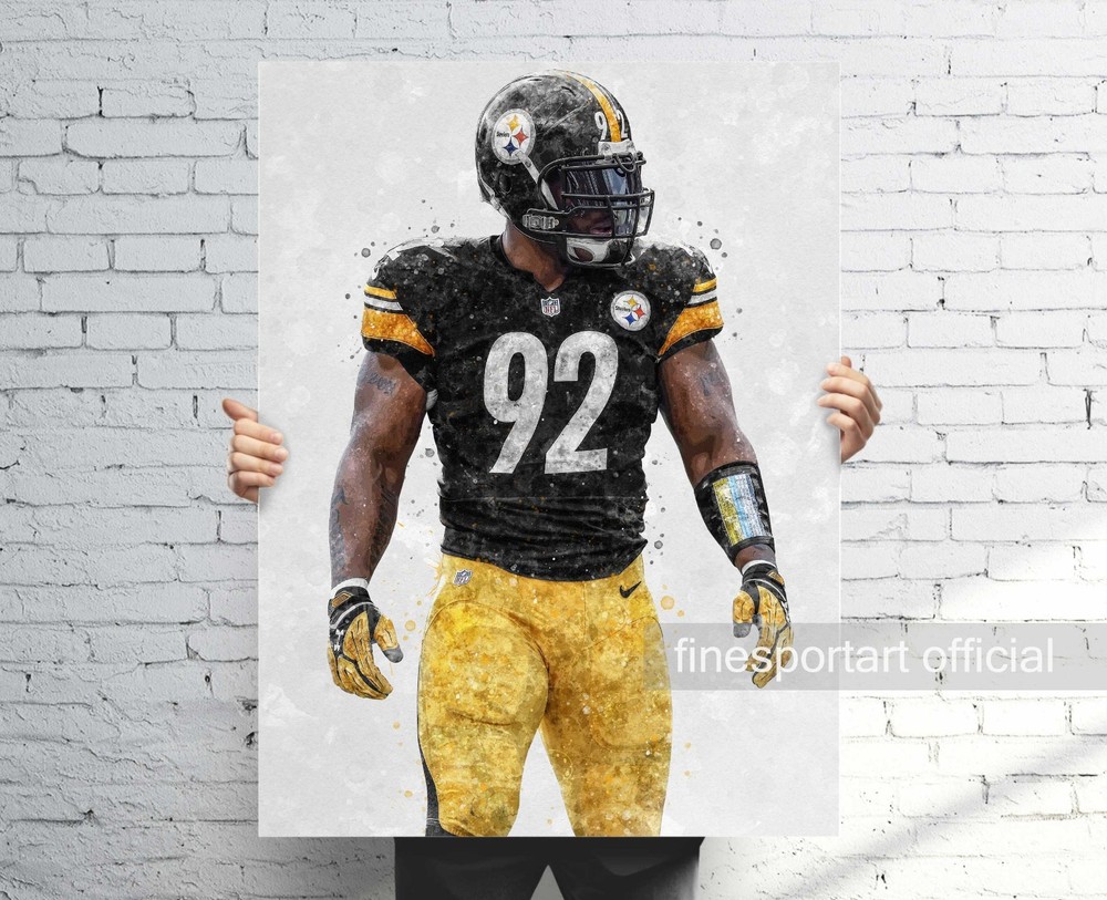 James Harrison Pittsburgh Steelers Canvas Wrap or Museum-Quality Poster