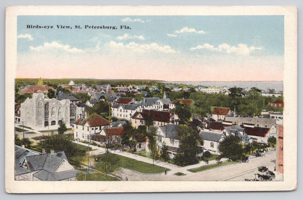 Birds-eye View St. Petersburg Florida E. C. Kropp Co. Early 1900s Postcard
