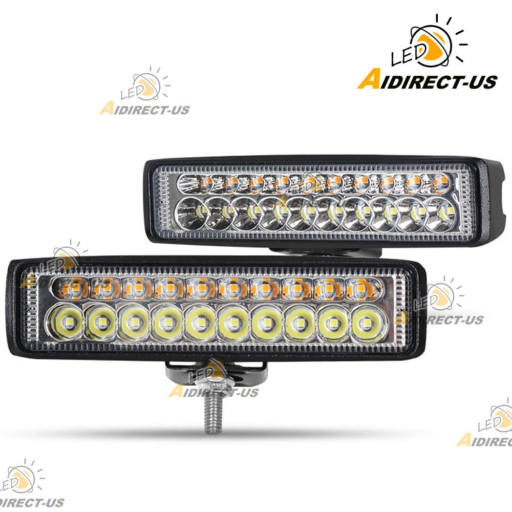 2pcs 6inch LED Work Light Bar Flood Spot Driving Fog Lamps Car SUV Offroad Truck