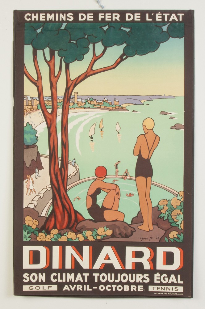 French seaside Vintage ravel Poster Print on canvas art painting 36