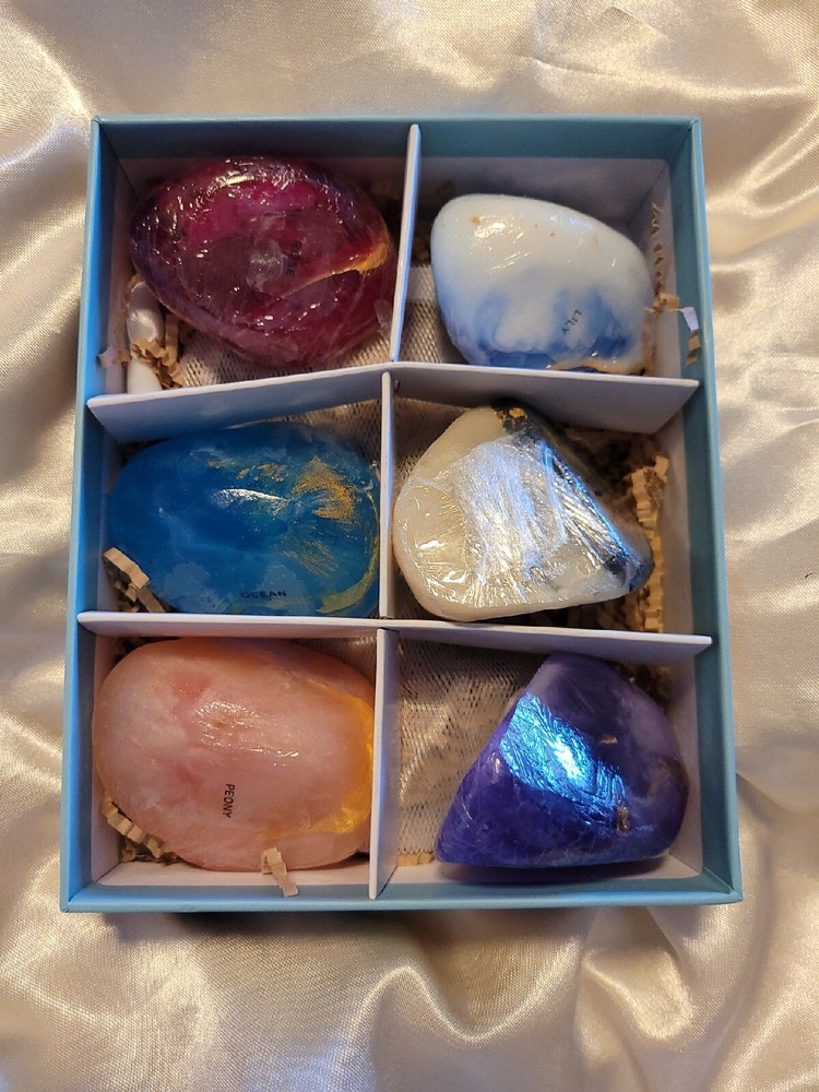 BFF BEAUTY Soap Rocks Set - 6pcs Hand Face Body Bar Soap Birthday Gift for
