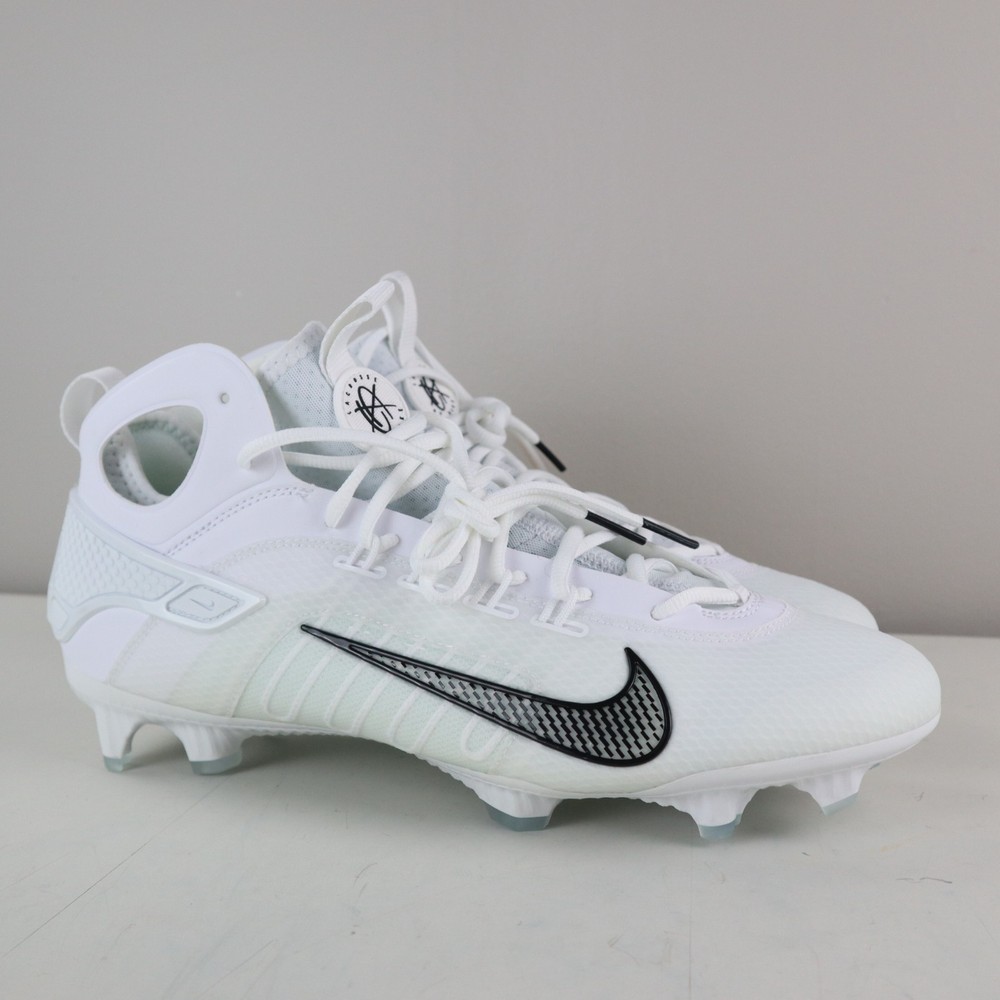 Nike Lacrosse Cleats Men's 13 White Black Huarache 9 Elite LAX  Mid FD0088-101