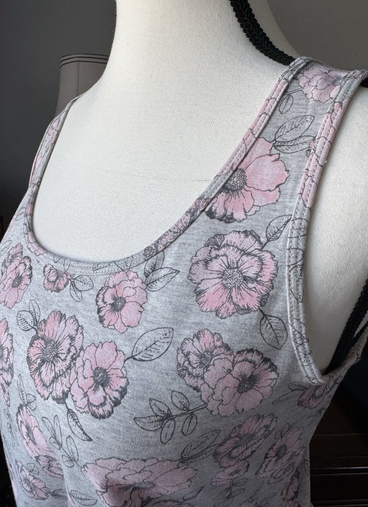 Women’s Long Tank Top by Duluth Trading ~ Size Large ~ Pink/Gray ~ New!