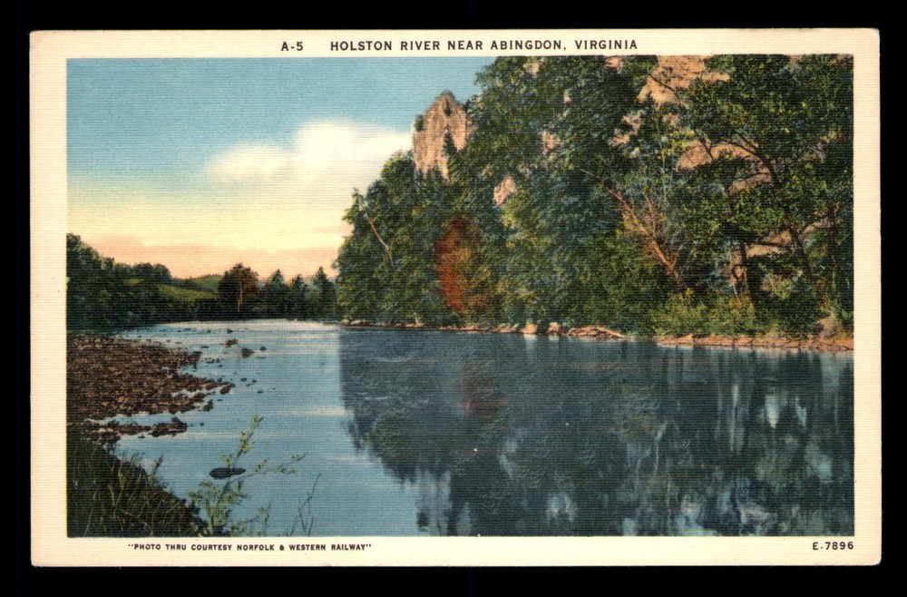 Holston River Near Abingdon Virginia VA Postcard Unp