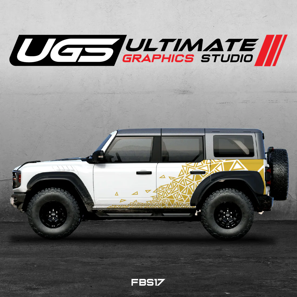 Ford Bronco Side Abstract Pattern Graphics-image