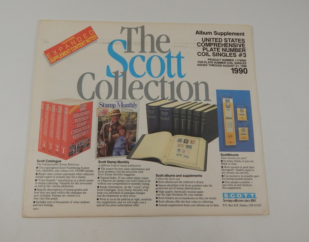 Scott US Comprehensive Plate Number Coil #4 1991 Sealed Album Stamp Album Pages
