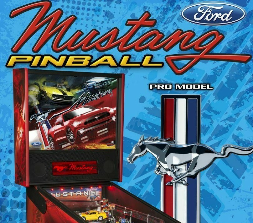 Mustang Pro Pinball FLYER Original NOS Ford Race Cars Vintage Promo Art