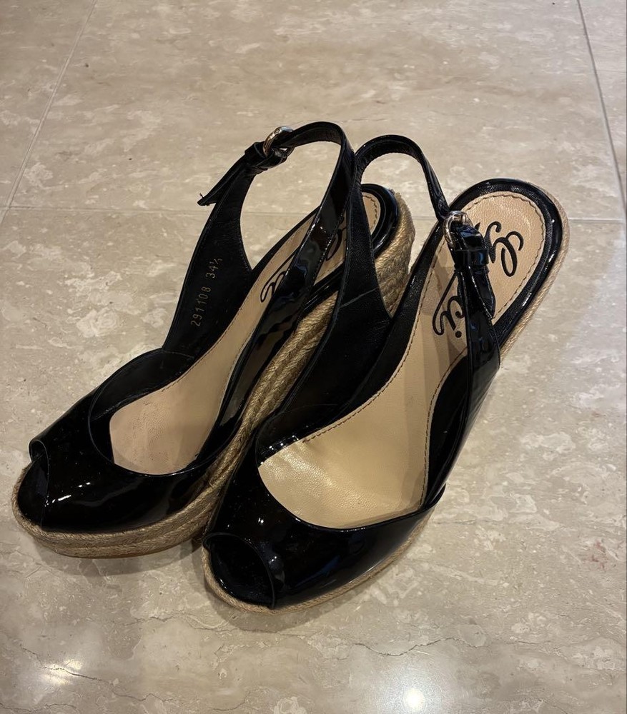 Gucci Black Womens Heel Pumps Mule Sandals Size 34.5 Ag1128 Pre-Owned