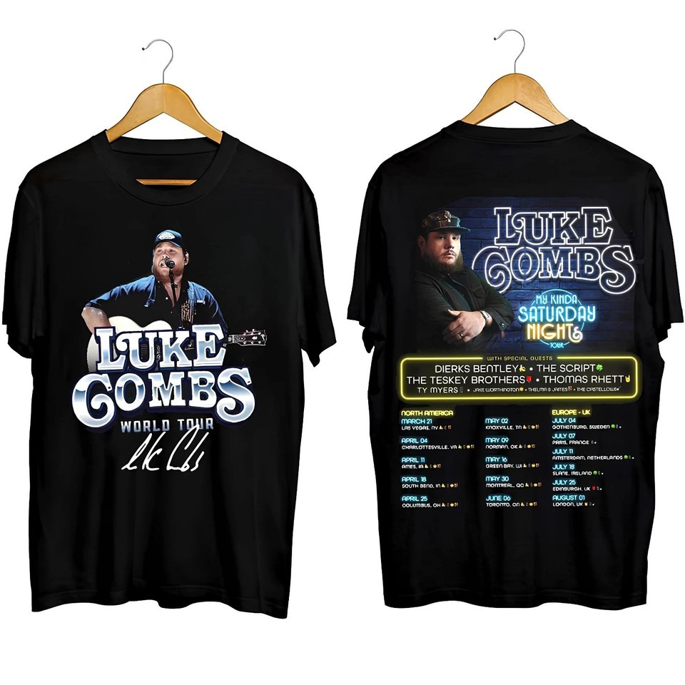 Luke Combs Tour 2026 Tee My Kinda Saturday Night Fan Merch T-Shirt