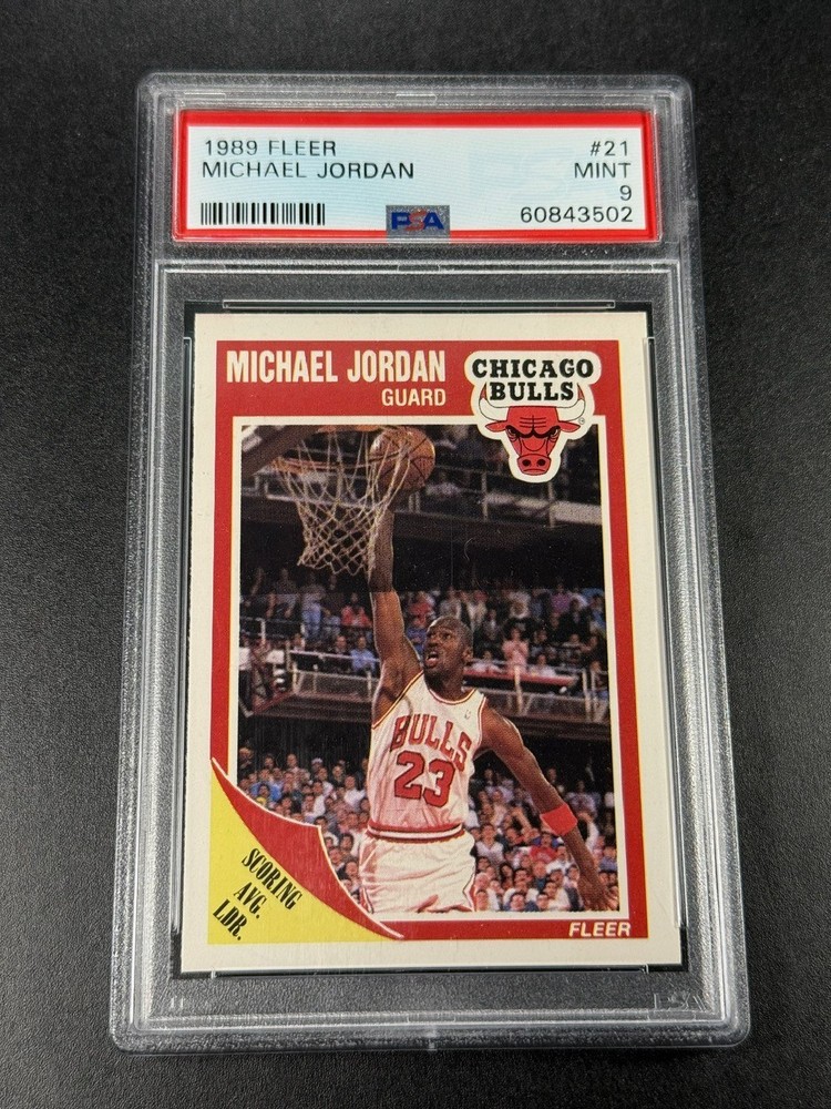 Michael Jordan 1989 Fleer #21 Chicago Bulls Card Mint Psa 9 Nba Mj