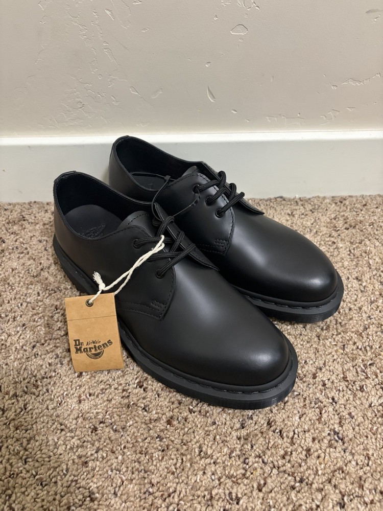 Dr. Doc Martens 1461 MONO Smooth Leather Oxford Shoes Black Men's 8 Women's 9