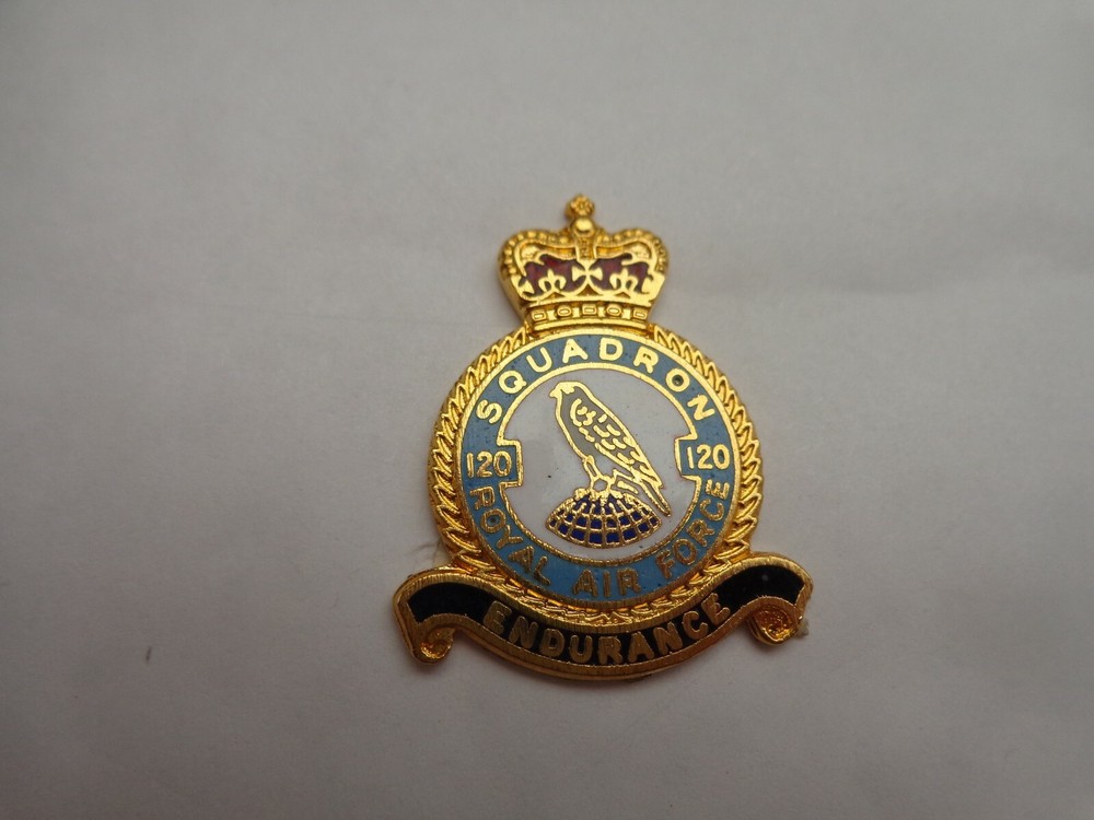 CLASSIC 120 SQUADRON RAF ROYAL AIR FORCE GOLD PLATED ENAMEL WW2 PLAQUE BADGE