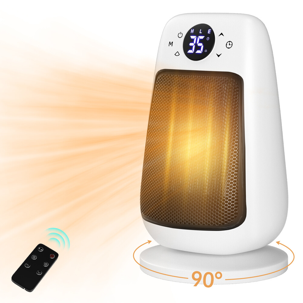 Space Heater with Adjustable Thermostat 1500W PTC Ceramics Desktop Heater L3