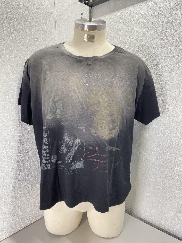 Bravest Studios Mens Logo Graphic Distressed Tee T-Shirt Size XL Black