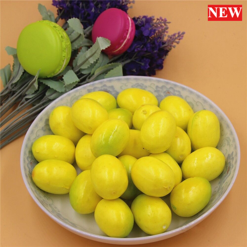 20PCS Artificial Yellow Lemon Fake Fruit Faux Food Party Wedding Home Decor,NEW