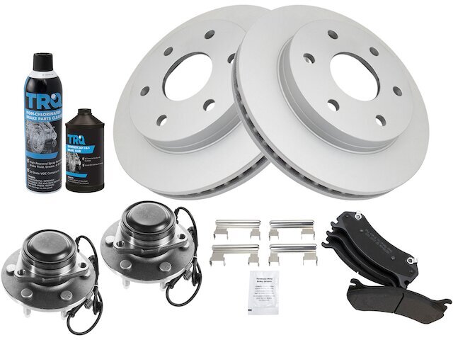 Front Brake Pad and Rotor and Wheel Hub Kit fits Savana 2500 2003-2005 24WHSV