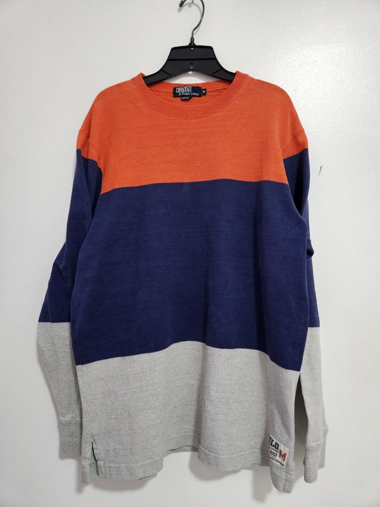 Vintage Polo Ralph Lauren 1991 Sporting Goods Heavyweight Sweater Stadium Usa M