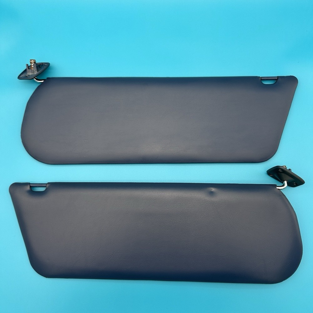1987-1996 Ford F-150 F-250 F350 Bronco LT BLUE VINYL Sun Visors Sun Shade Pair