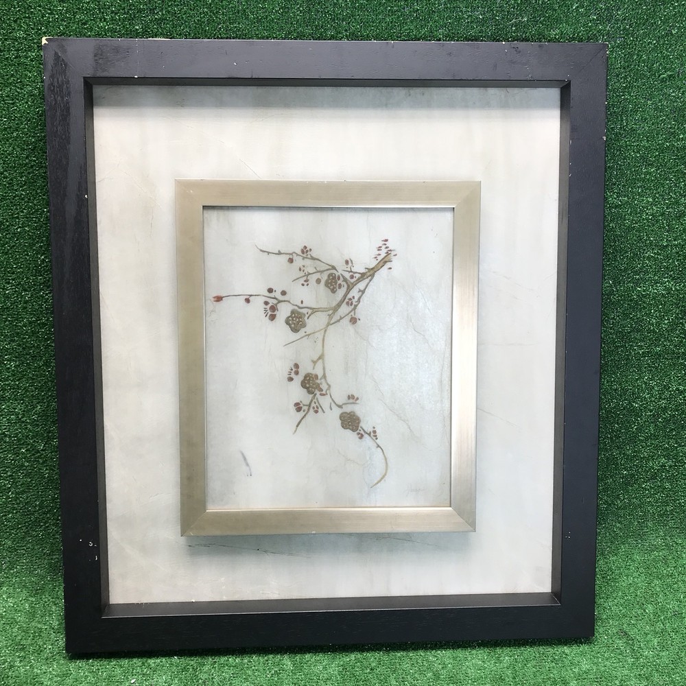 30x36 Oriental Chinese Floral Art Shadowbox Peaceful Endeavors Wall Decor