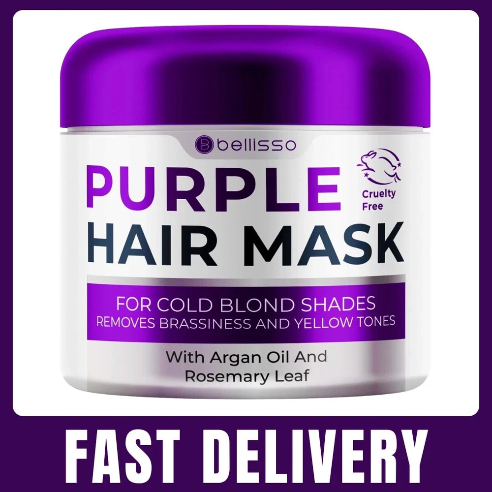 Purple Hair Mask Toner for Blondes to Hydrate and Neutralize Brassiness