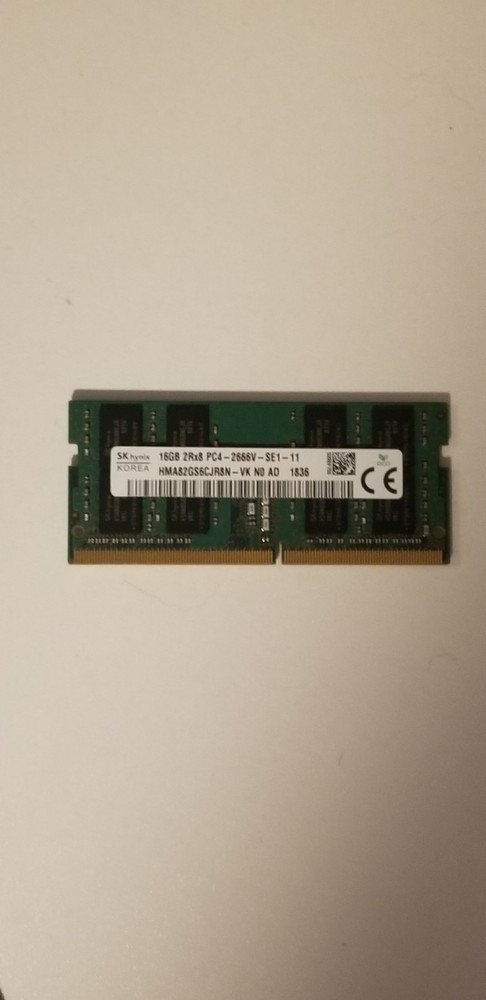 SK hynix 16GB DDR4 PC4-2666V SODIMM Laptop Memory HMA82GS6CJR8N-VK