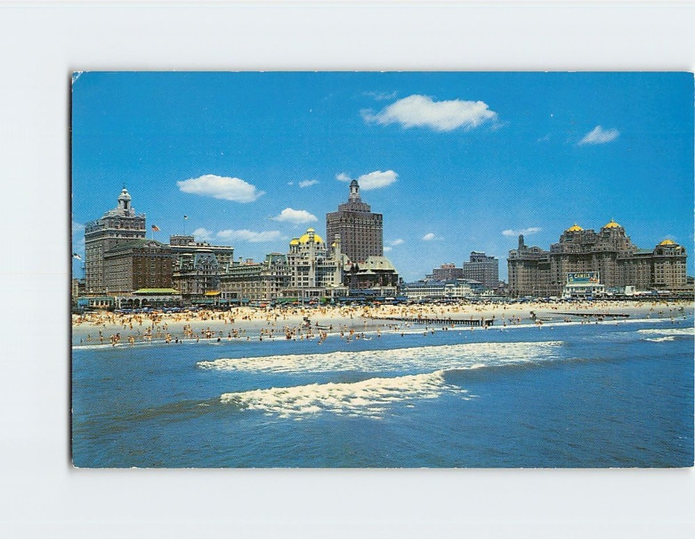 Postcard Skyline Of Atlantic City New Jersey USA